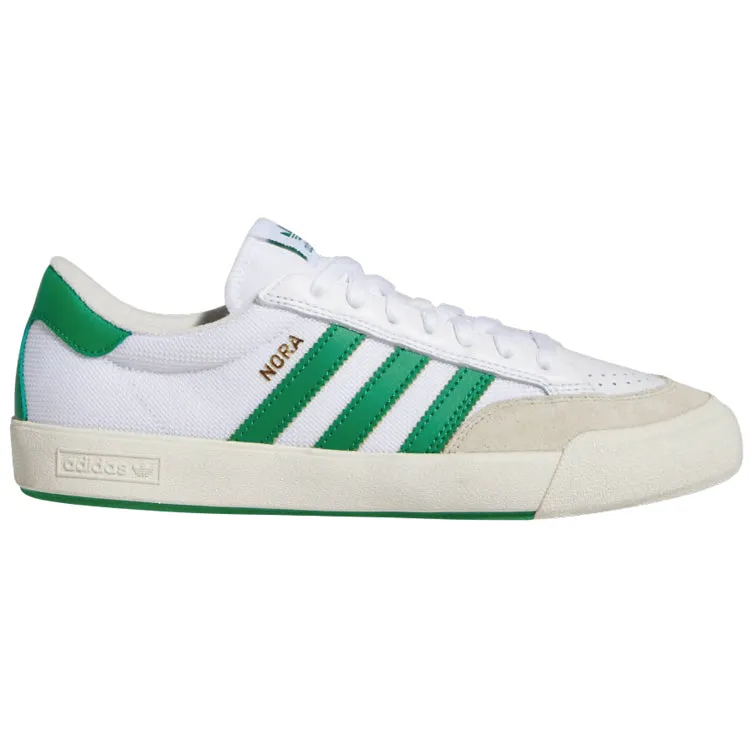 Adidas Skateboarding Nora Pro Skate Shoe - Cloud White Green White