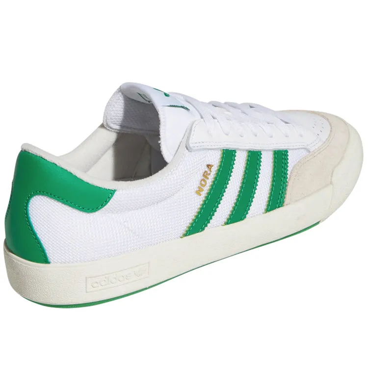 Adidas Skateboarding Nora Pro Skate Shoe - Cloud White Green White