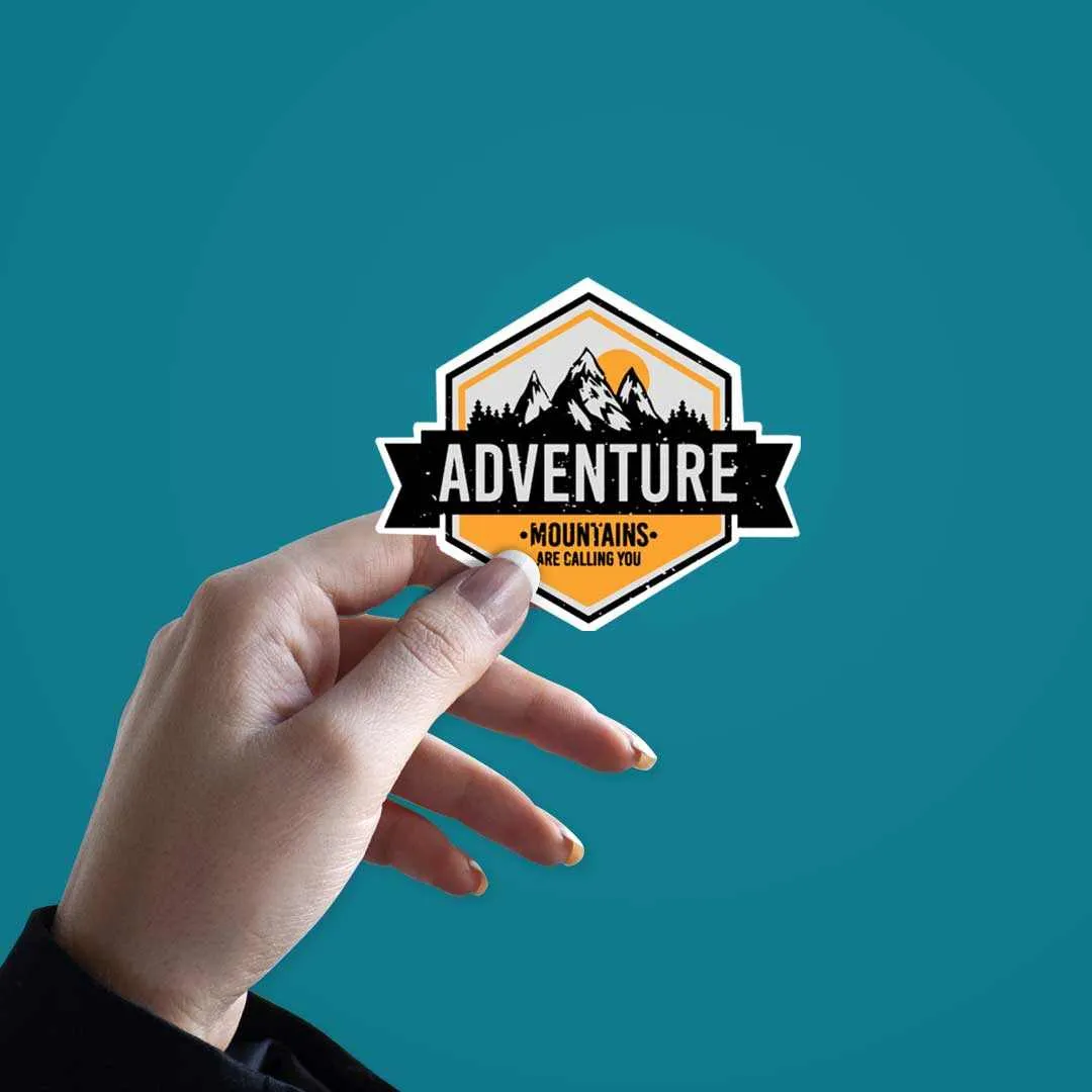 Adventure Mountains Are Calling Sticker