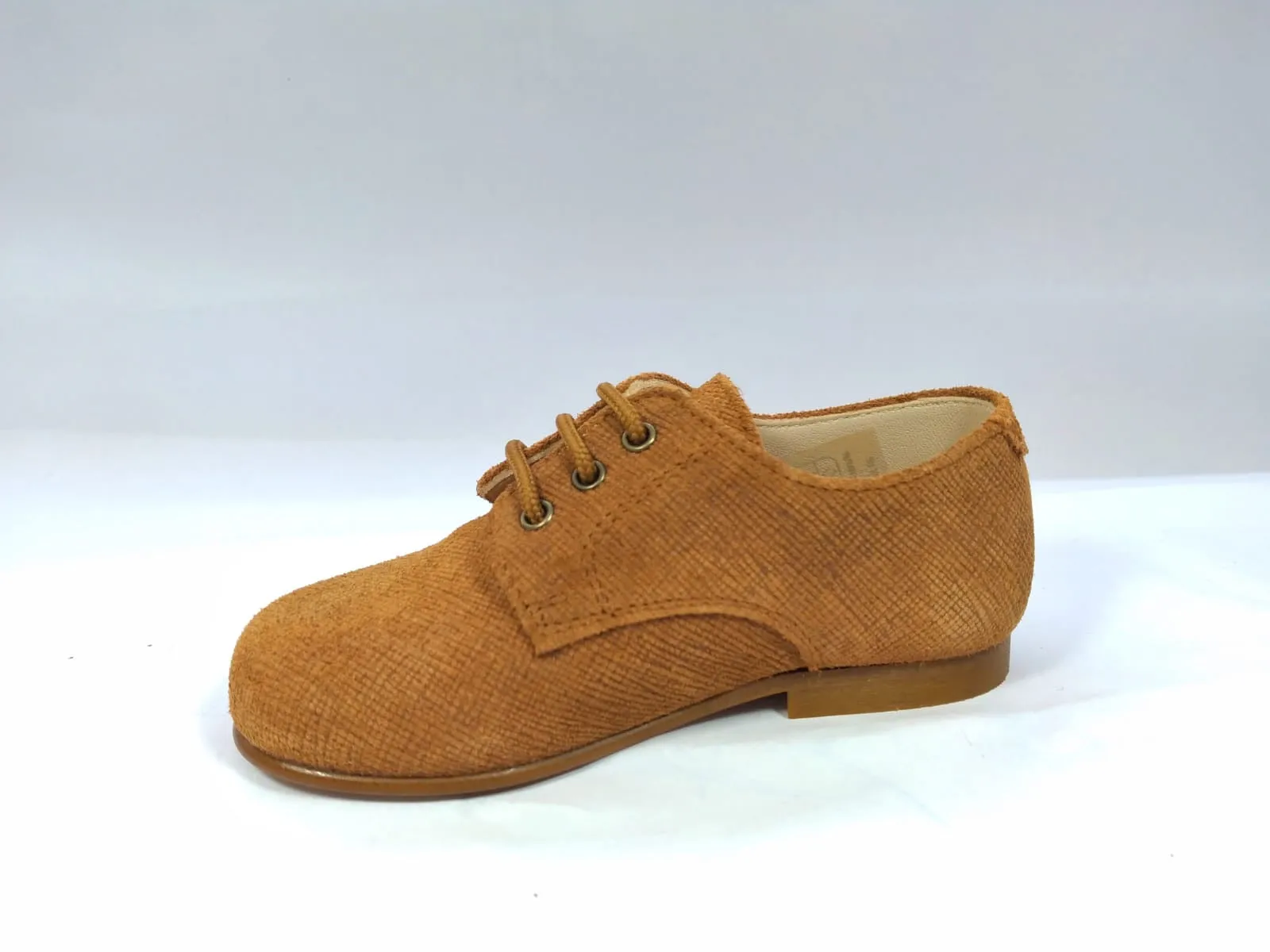 Beberlis Rus Tan Textured Camel Oxford Dress Shoes