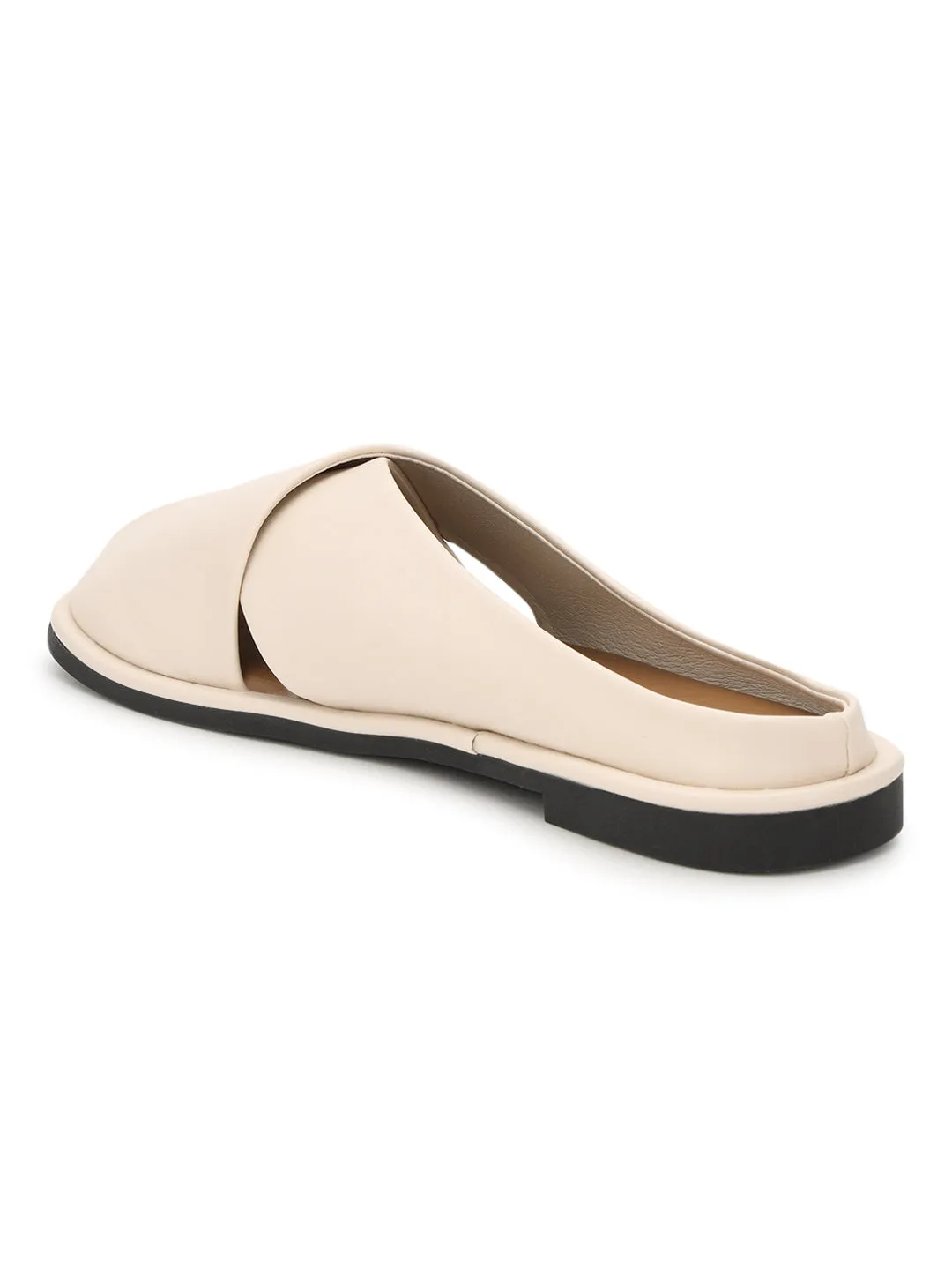 Beige PU Slip-On Flats (TC-RS3655-BEIG)