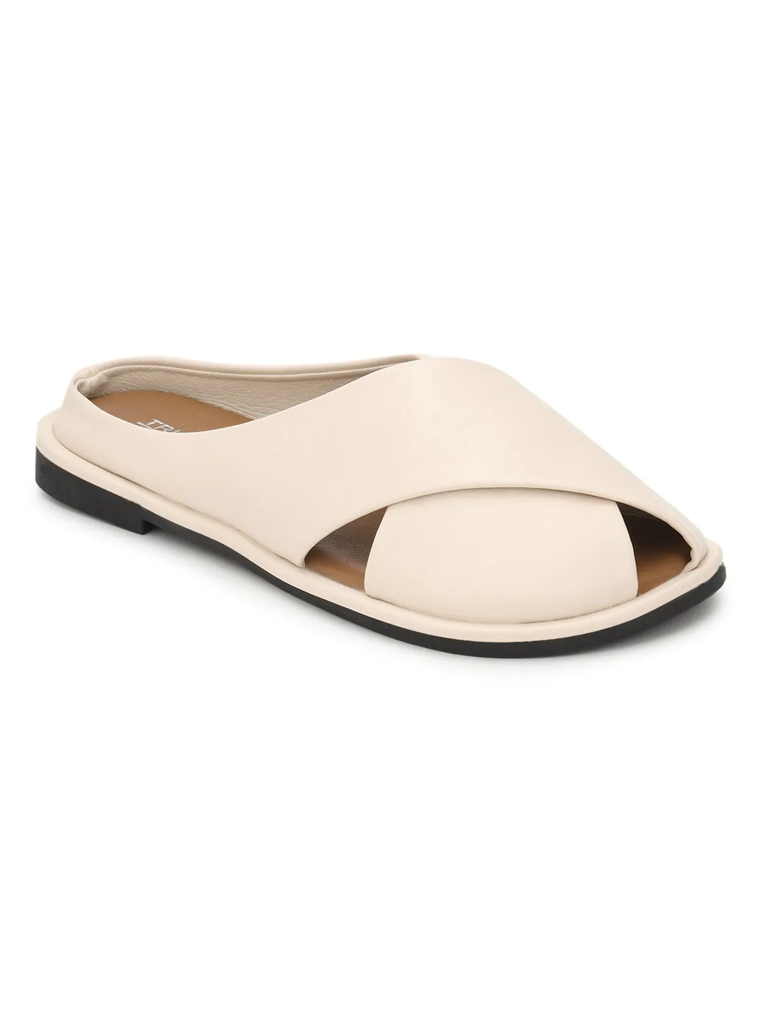 Beige PU Slip-On Flats (TC-RS3655-BEIG)