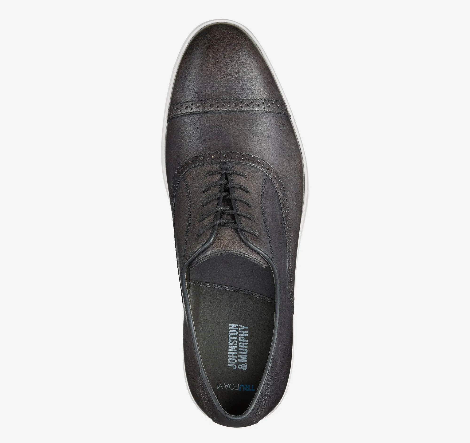 Brody Cap Toe - Black Hand-Stained Full Grain