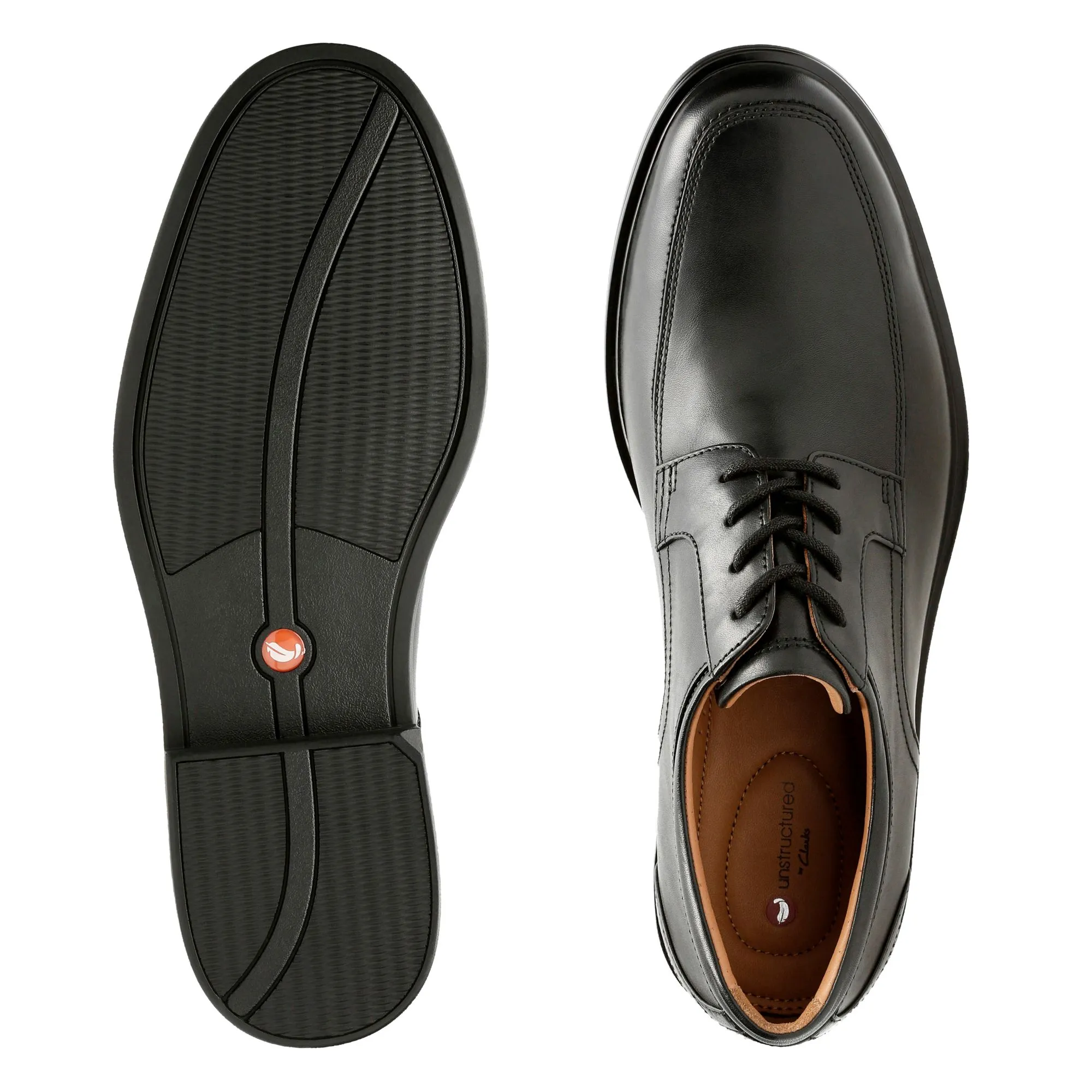 Clarks Un Aldric Park Black Leather - Standard Width