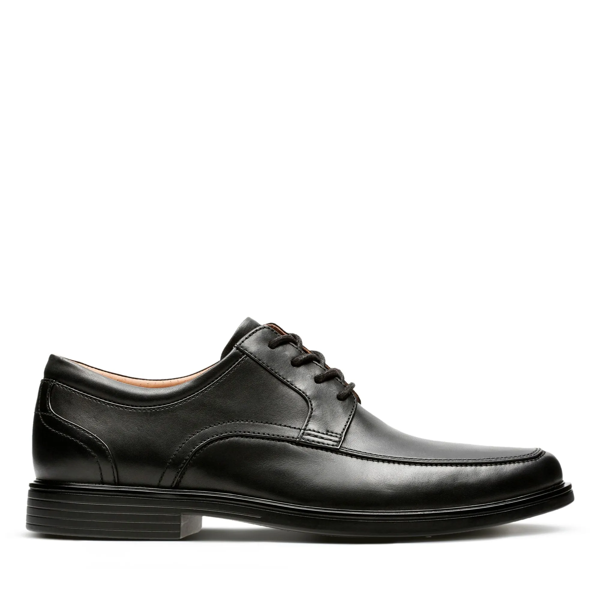 Clarks Un Aldric Park Black Leather - Standard Width