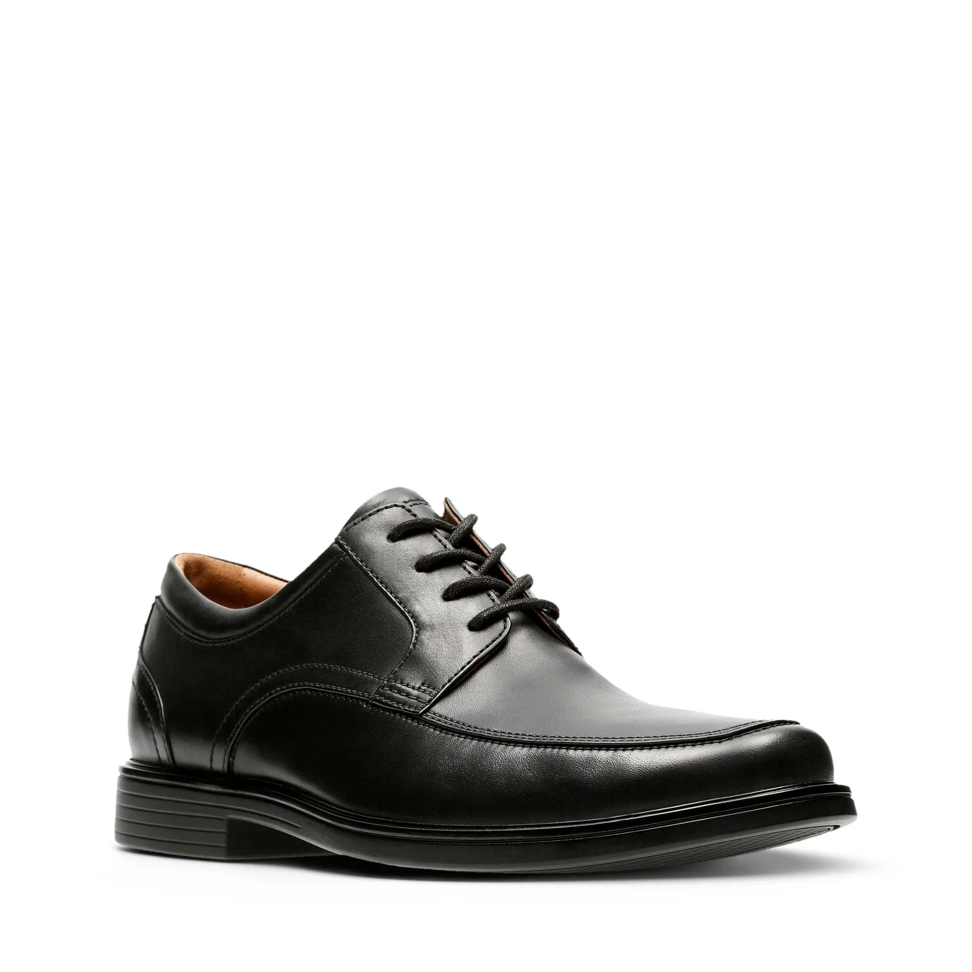 Clarks Un Aldric Park Black Leather - Standard Width