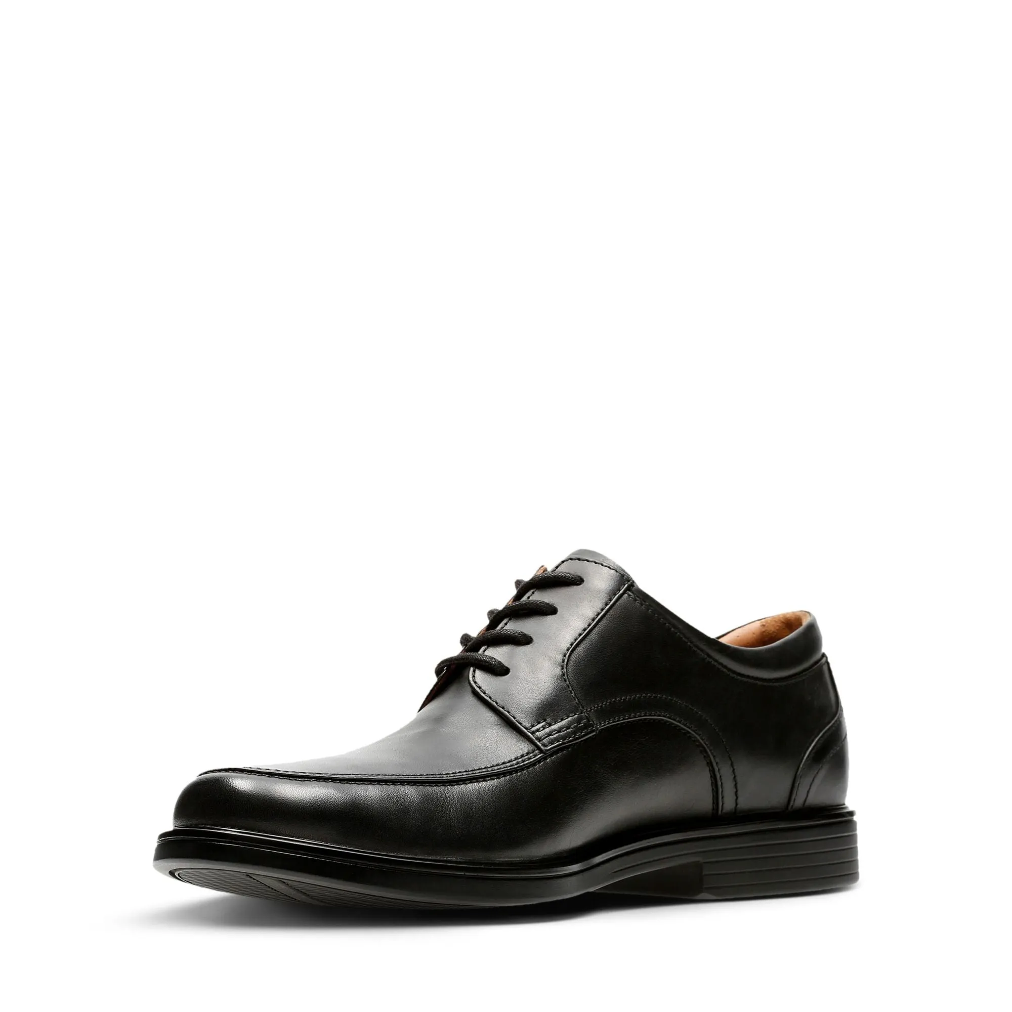 Clarks Un Aldric Park Black Leather - Standard Width