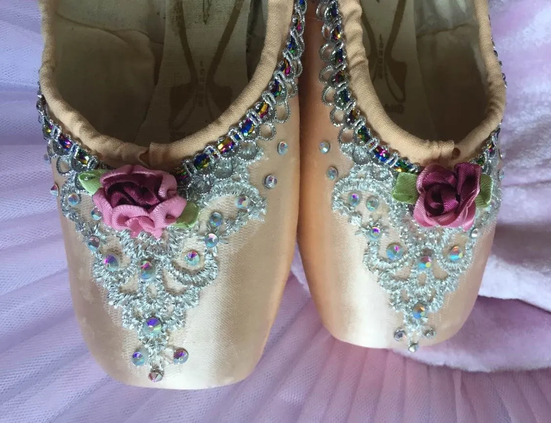 Decorated pointe shoes - Aurora