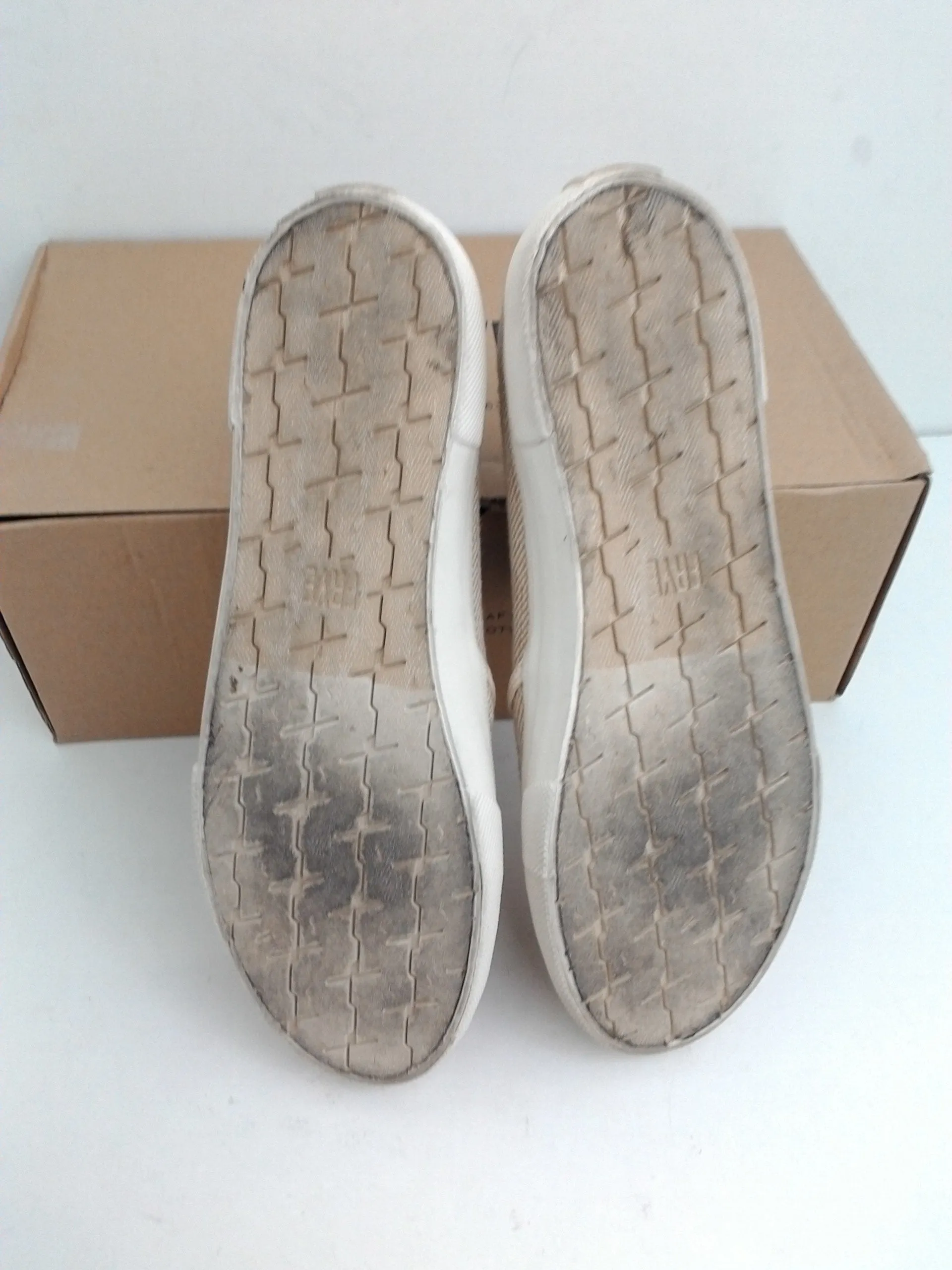 Frye Women's Gia Canvas Slip On Sneakers Off White Size 6.5, 9