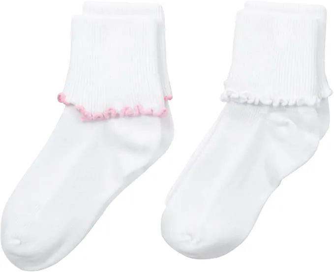 Girls Two Ripple Ruffle Socks