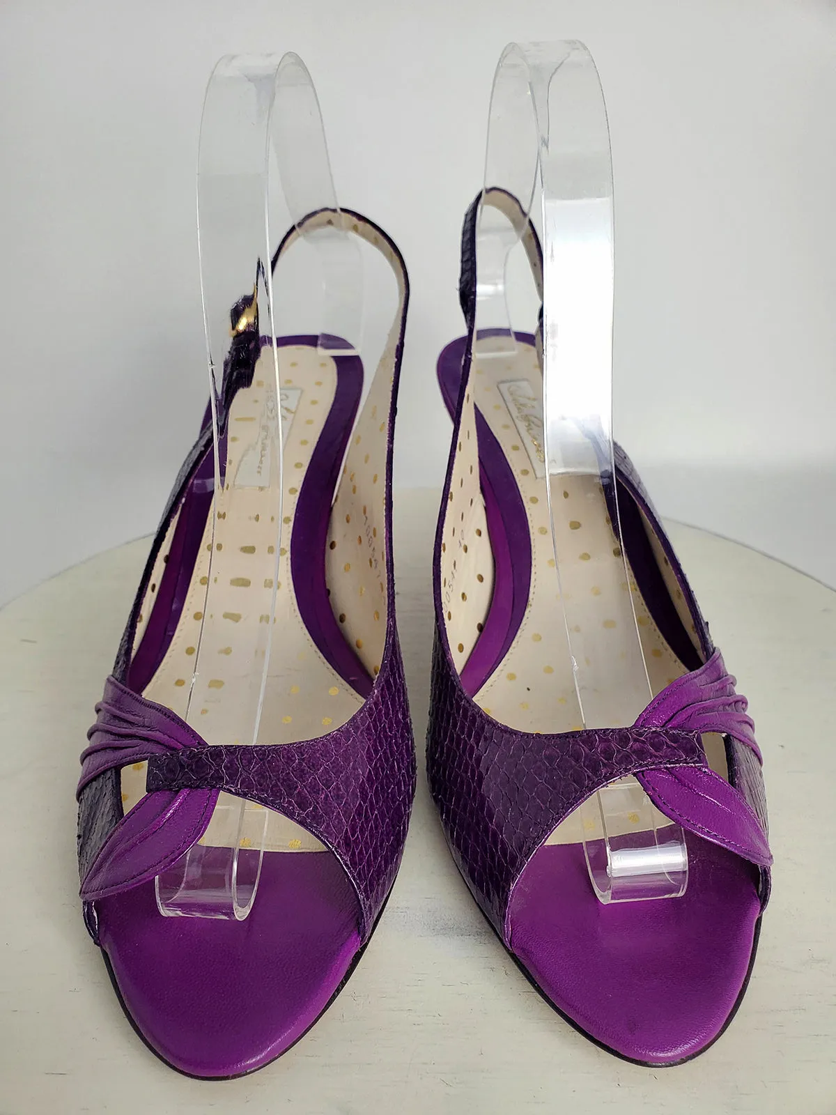 Lulu Guiness Size 9 (40) Purple Slingback Pumps NWOB