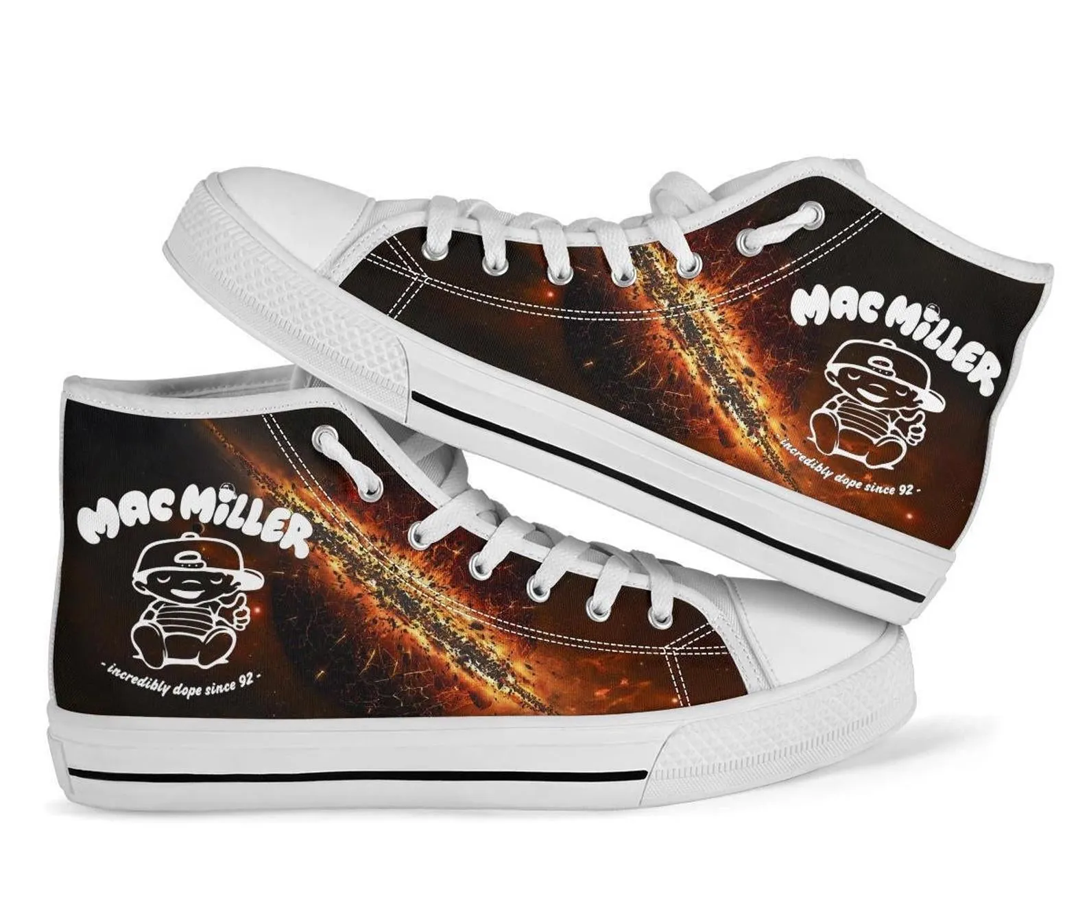 Mac Miller Galaxy High Top Sneaker Shoes