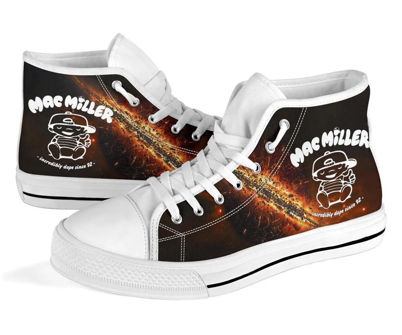 Mac Miller Galaxy High Top Sneaker Shoes