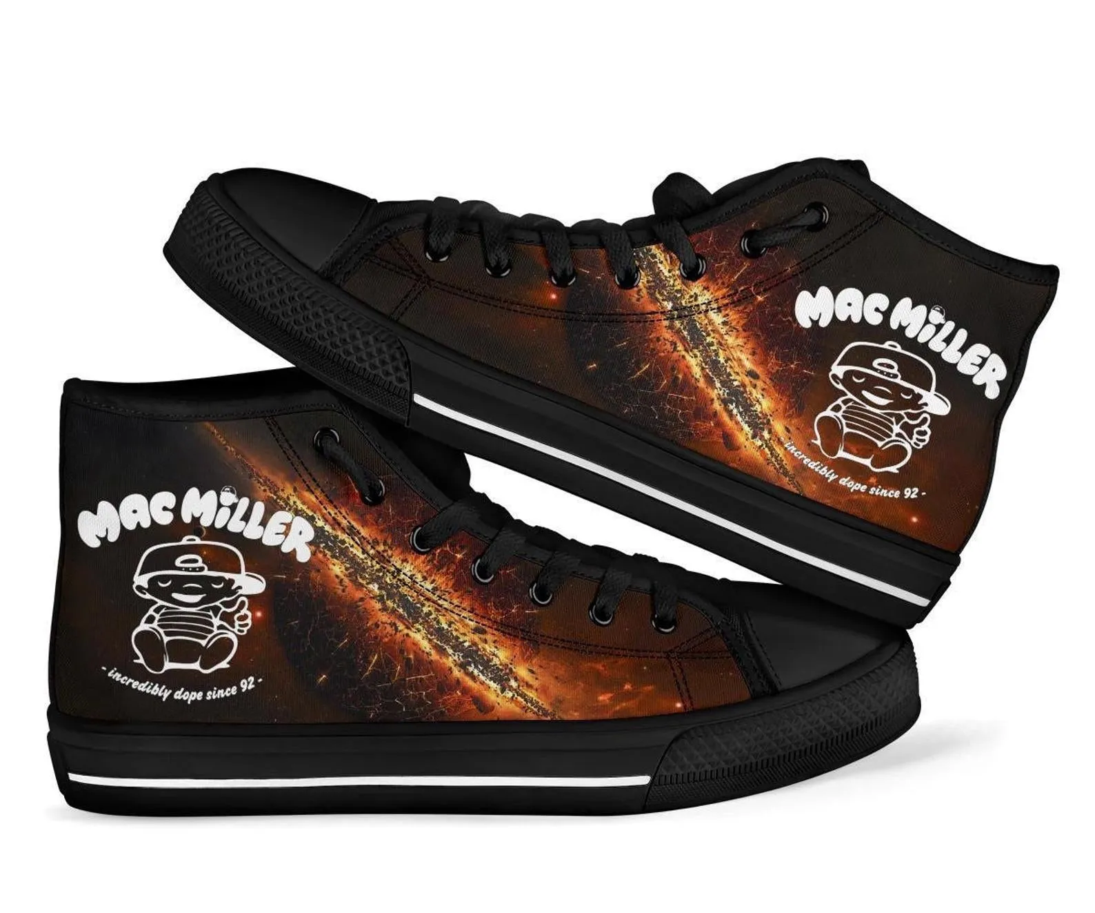 Mac Miller Galaxy High Top Sneaker Shoes