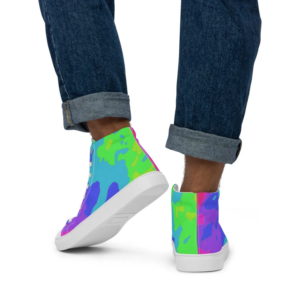 Men’s high top canvas shoes Tie Dye