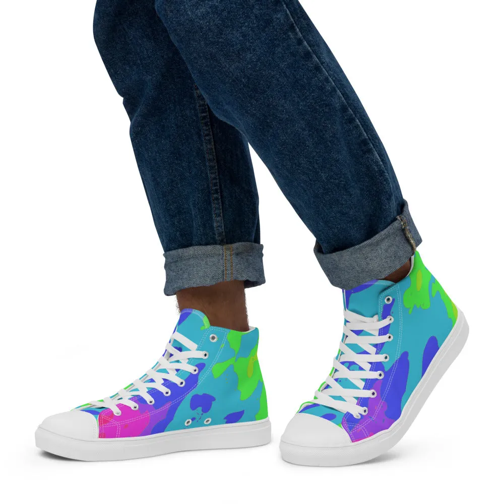 Men’s high top canvas shoes Tie Dye