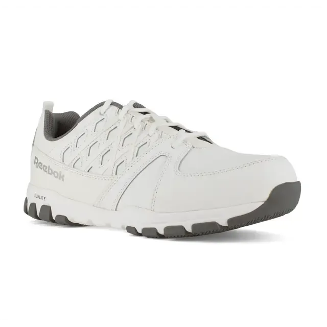 Sublite Steel-Toe Athletic Work Shoe White