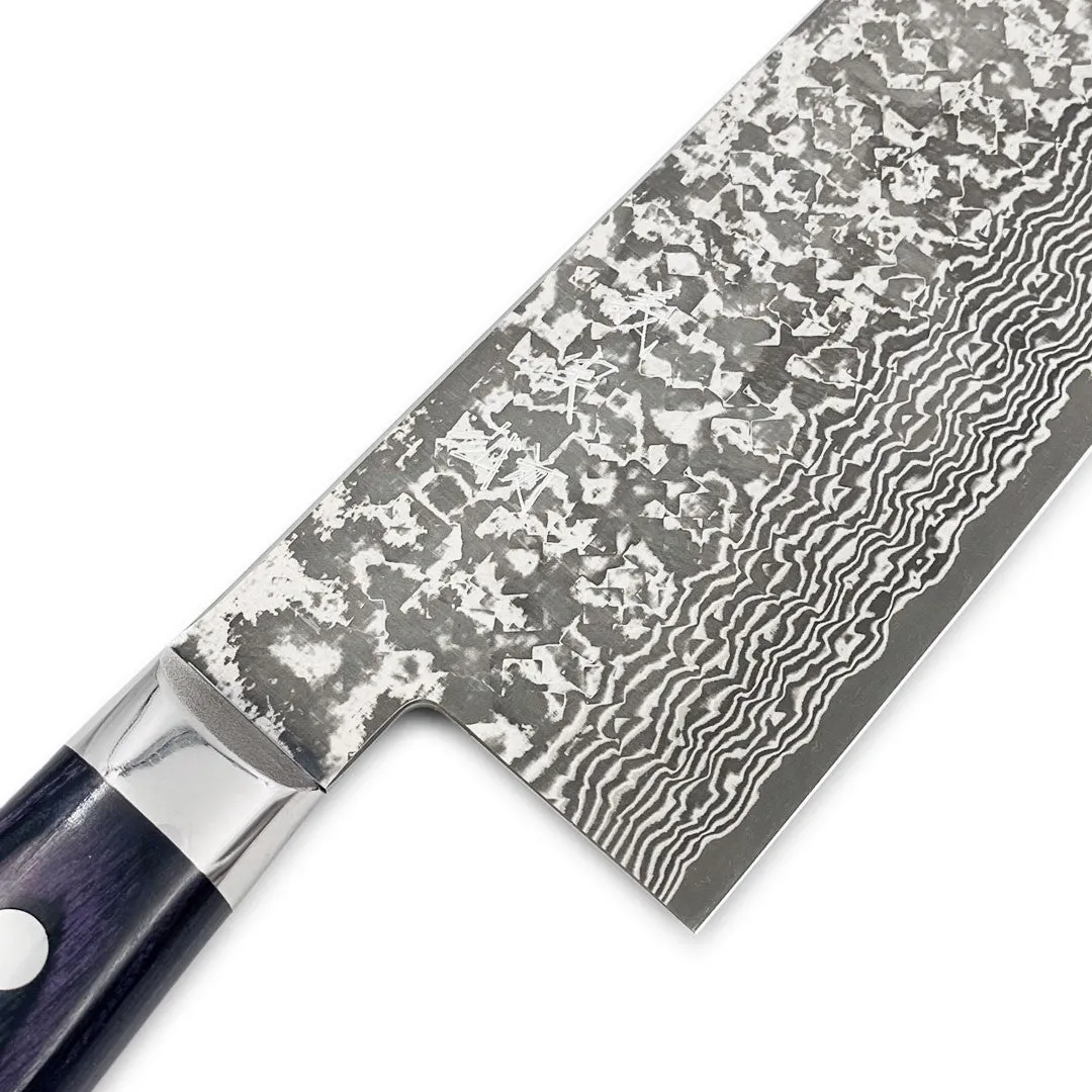 Yoshimi Kato VG-10 Nickel Damascus Gyuto 240mm (9.4") Dark Purple Handle