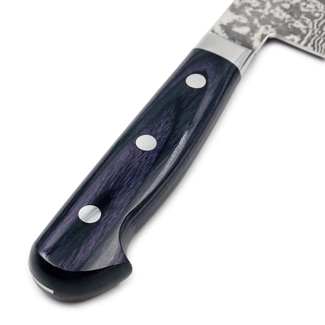 Yoshimi Kato VG-10 Nickel Damascus Gyuto 240mm (9.4") Dark Purple Handle